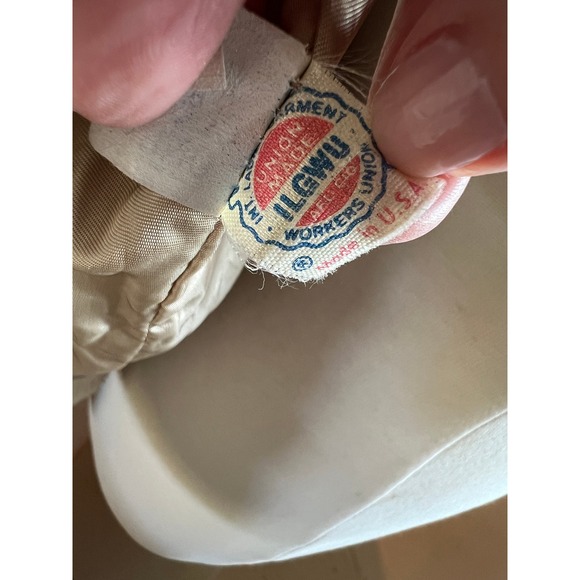 Vtg 70s Cream Wool Pleated Sunburst Jacket Puff Shoulder Quiet Luxury ILGWU Mod - Picture 7 of 16